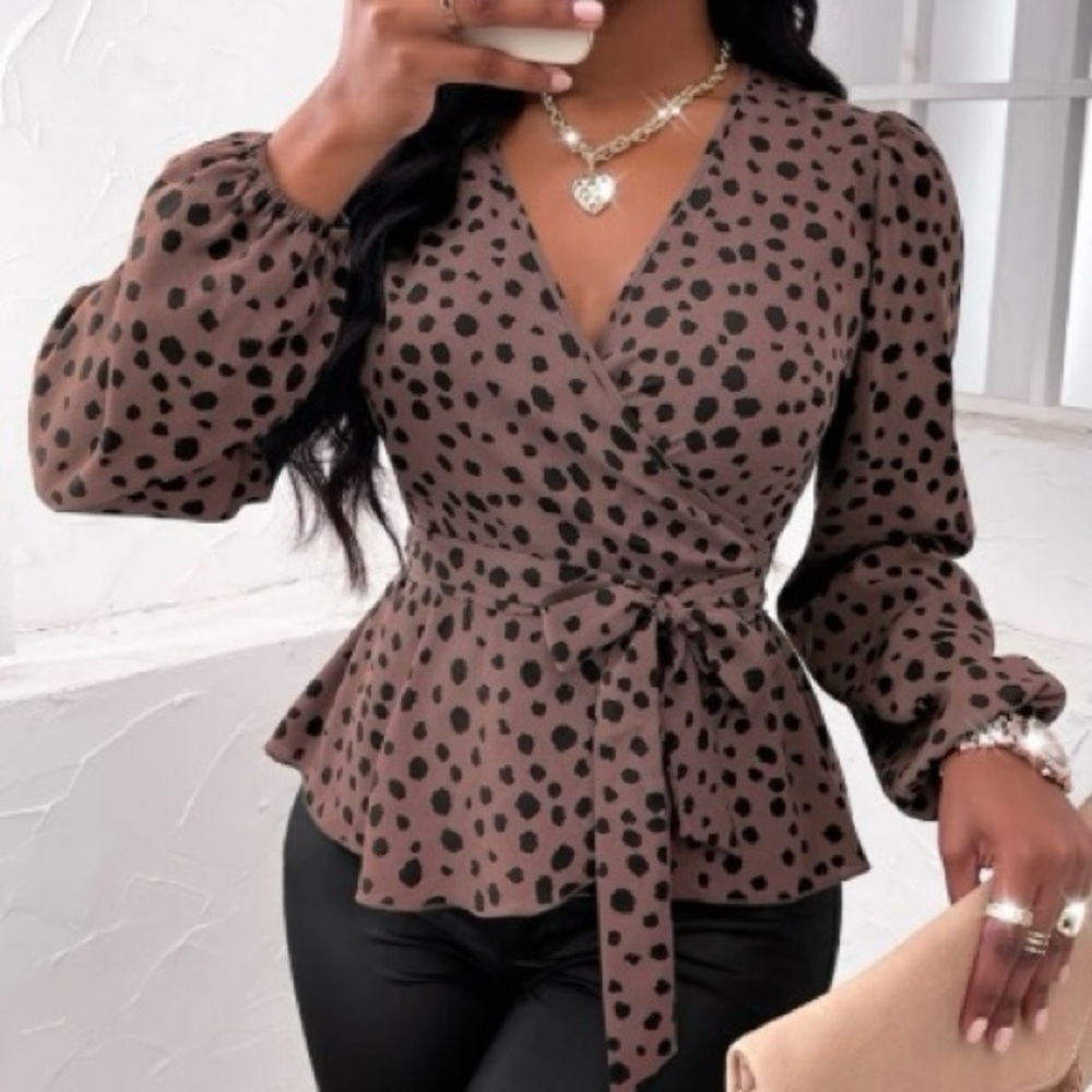 Dalmatian Print Blouse